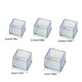 thumbnail image 2 of fastboy 16piece Quick And Easy Protection Square Silicone Chair Leg Caps For Furniture Foot Protectors Transparent 35*35mm, 2 of 6