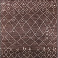 thumbnail image 1 of Ahgly Company Machine Washable Indoor Square Industrial Modern Bakers Brown Area Rugs, 7' Square, 1 of 7