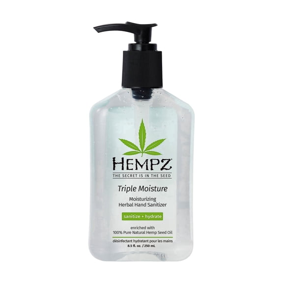 Hempz Triple Moisture Moisturizing Hand Sanitizer with Fresh Citrus Scent, 8.5 fl oz