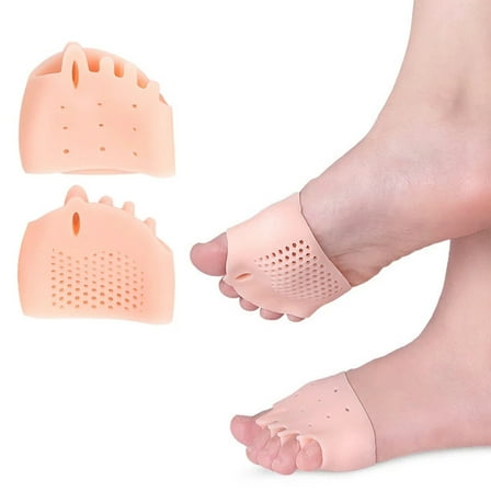 4 pieces metatarsal pads, toe spreader, toe separator silicone, gel forefoot pads foot pads, gel metatarsal pads for men and women, relieve foot pain.