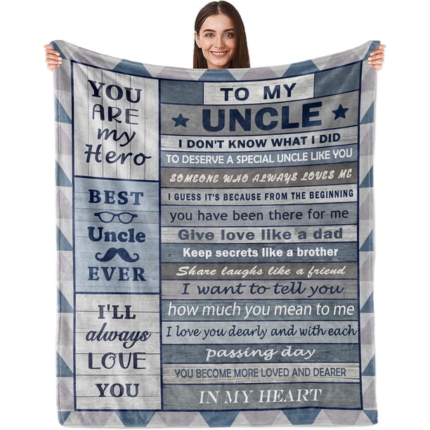 LHSHID Uncle Gifts Blanket Best Uncle Gifts Uncle Birthday Gifts Gifts for Uncle Uncle Gifts from Niece/Nephew Birthday Gifts for Uncle 50"x60"