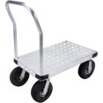 thumbnail image 1 of Kleton Aluminum Platform Truck, Tread Plate Deck, 24-Inch by 40-Inch, 10-Inch Pneumatic Casters, 1850-lbs Capacity, 1 of 1
