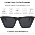 thumbnail image 4 of Gafas de sol estilo ojo de gato con montura de plástico retro vintage, 4 of 5