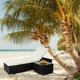thumbnail image 6 of GoDecor 2 Pcs Outdoor Chaise Lounge PE Wicker Reclining Chair with Cushions Furniture Set Patio Lounge Chair, Black, 6 of 9