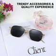 thumbnail image 2 of FEISEDY Vigilante Alike Classic Square Aviator Sunglasses Women Men Fashion Candy Color Lenses Vintage Metal Shades B2828, 2 of 14