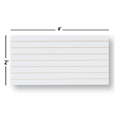 4 x 2 foot Horizontal White Slatwall Easy Panels Pack of 2 