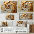 thumbnail image 4 of Designart "Mocha Spiral With Gilded Brown I" Abstract Spirals Floater Framed Canvas Art Print, 4 of 5