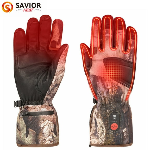 Savior Heat Men's Heated Gloves Perfect Winter Thermal Hunting Gloves Outdoor Camouflage Hiding Hunting Gear