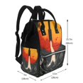 thumbnail image 2 of Fotbe Retro Space Rocket Launch Mochila Maternidad - Lona de Sarga Impermeable, Mochila de Pañales de Gran Capacidad con Múltiples Bolsillos y Correas Ajustables, 2 of 6