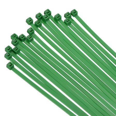 Uxcell 200PCS Cable Zip Ties 8 Inch, Self-Locking Nylon Wire Ties with 50 lbs Tensile Strength for Indoor and Outdoor, Green