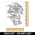 thumbnail image 2 of Chinese Japanese Dragon Clouds Serpent Rectangle Rubber Stamp Stamping Scrapbooking Crafting - Small 1.7in, 2 of 7