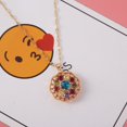 thumbnail image 5 of Rotatable Spinner Flower Pendants Stainless Steel Necklace For Women Red Blue Green Cubic Zirconia jewelry, 5 of 6