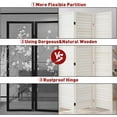 thumbnail image 4 of YODOLLA 6 Panel Wood Room Divider, 5.6 Ft Tall Folding Privacy Screen Room Divider, Freestanding Partition Wall Dividers for Office,White, 4 of 7