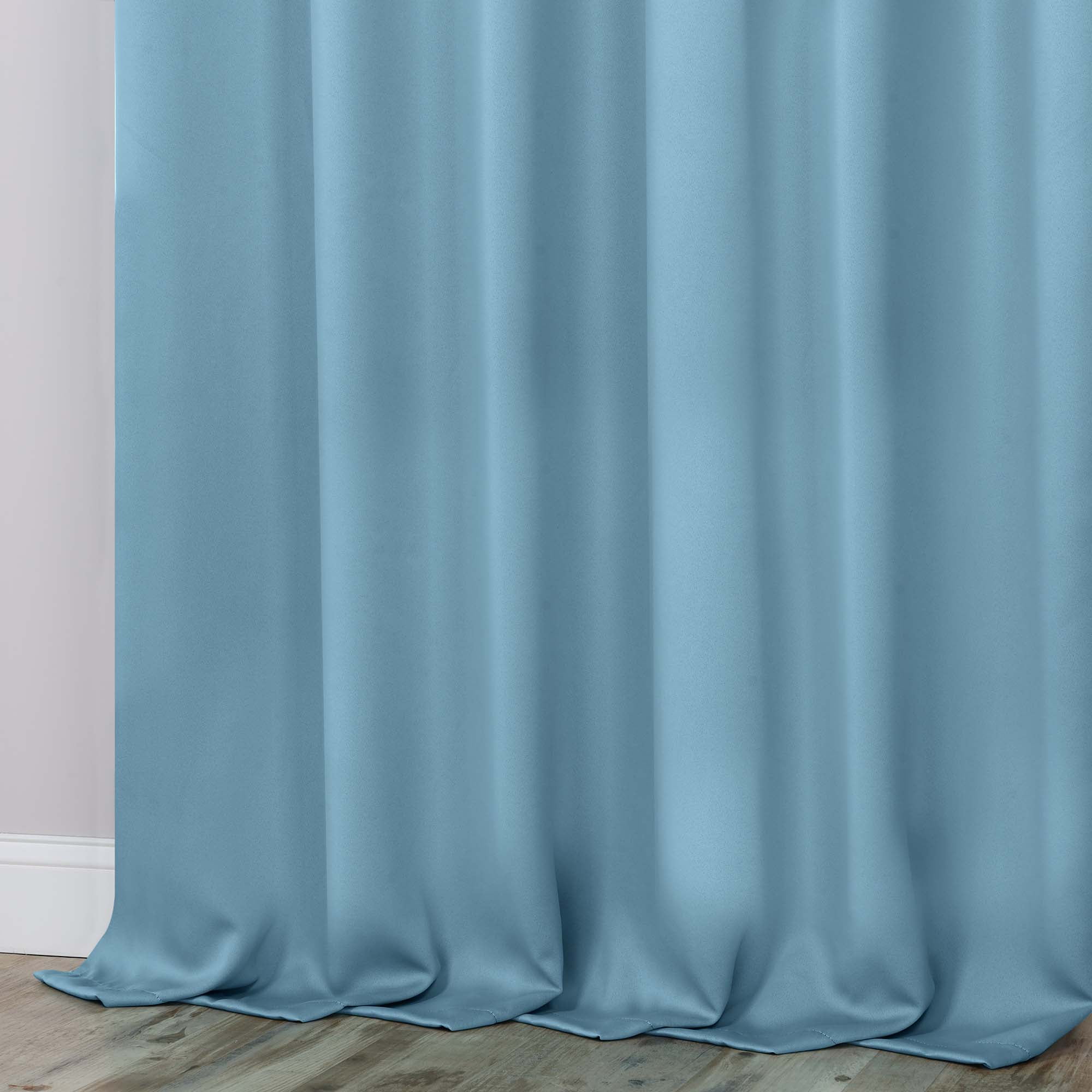 Superior Blackout Solid Light Filtering Grommet Curtain Panel Set, 46" x 96", Light Blue