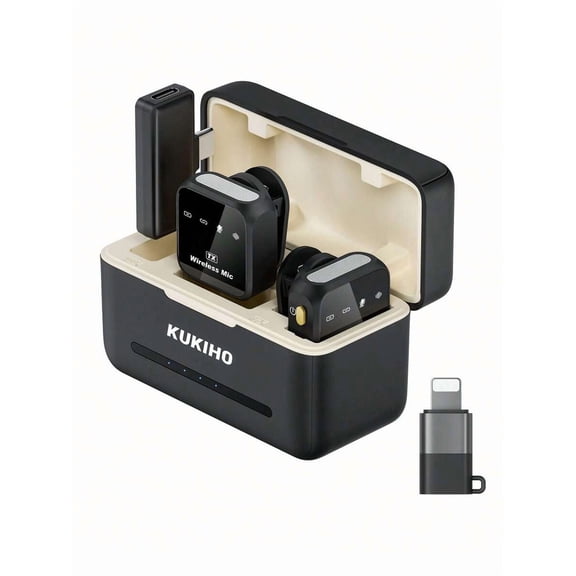 Wireless Lavalier Microphone For Phone Pad Android With Charging Case Audio Smartphone Audio Smartphone