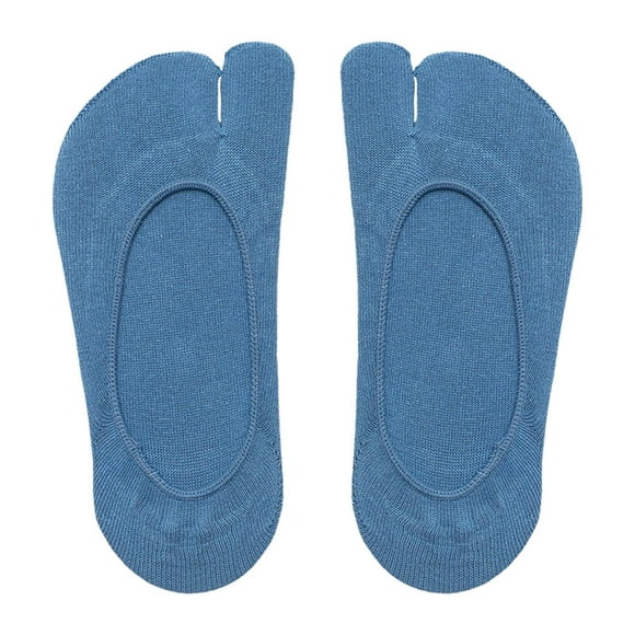 Calcetines invisibles para mujer, para fiesta en casa, sandalias de dos dedos, chanclas Azul oscuro