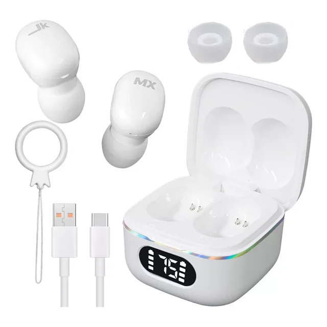 Audifonos Inalambricos In-ear Auriculare Microfono Bluetooth Color Blanco