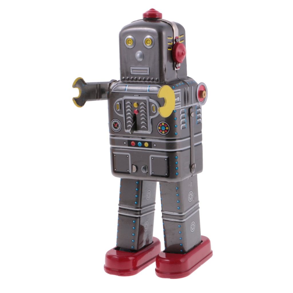 Wind Up Roboter Zinn Spielzeug Mechanisch Walking Space Man MS439 
