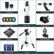 BNISE Telescope 70mm Aperture 400mm - Astronomical Telescope for Kids Beginners Adults Refracting Portable Travel Telescopes with Tripod Phone Adapter Carrying Bag