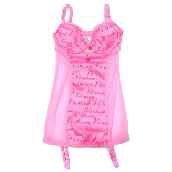 Victoria's Secret Fashion Show 2015 NYC Merry Widow Garter Pink