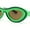 Green - Brown, variant on Womens Unique Retro Futurism Thick Plastic Cat Eye Concave Sunglasses Blue - Black