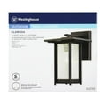 thumbnail image 2 of Westinghouse 6203800 Clarissa One-Light Outdoor Wall Lantern, Textured Black Finish on Steel with Frosted Glass, 2 of 5