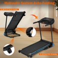 thumbnail image 4 of Cinta de correr inclinada para correr y caminar, 3.0 HP Cintas de correr para el hogar 350 libras Capacidad de peso Sistema hidráulico Cinta de correr plegable automáticamente, 4 of 5