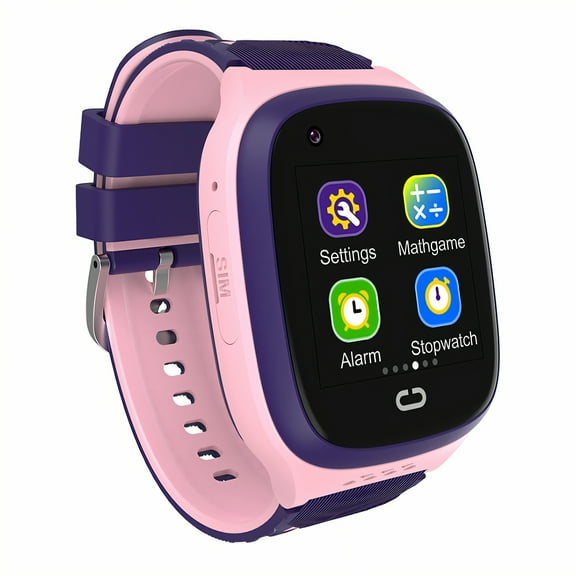 GJX Smart Watch for Kids,Real-Time Tracking Kids Smart Watch,Sos Button Watches for Kids,Pink,4G