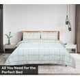 thumbnail image 2 of SCAD Piece by Piece 7-Piece Bedding Set, Windowpane - Blue Multi, Bed in a Bag with Reversible Comforter and Sheet Set, Queen, 2 of 13