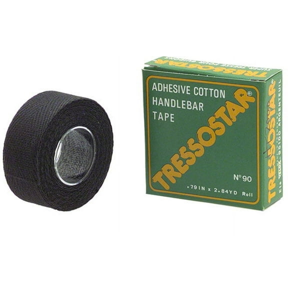 Tressostar Cotton Handlebar Tape - Black , Box of 10