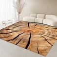 thumbnail image 2 of Modern Wood Grain Tree Stump Area Rugs Contemporary Tree Rings Entryway Rug Short Pile Non-Slip Doormat Soft Washable Indoor Thin Floor Carpet for Living Room Bedroom 5x8ft, 2 of 6