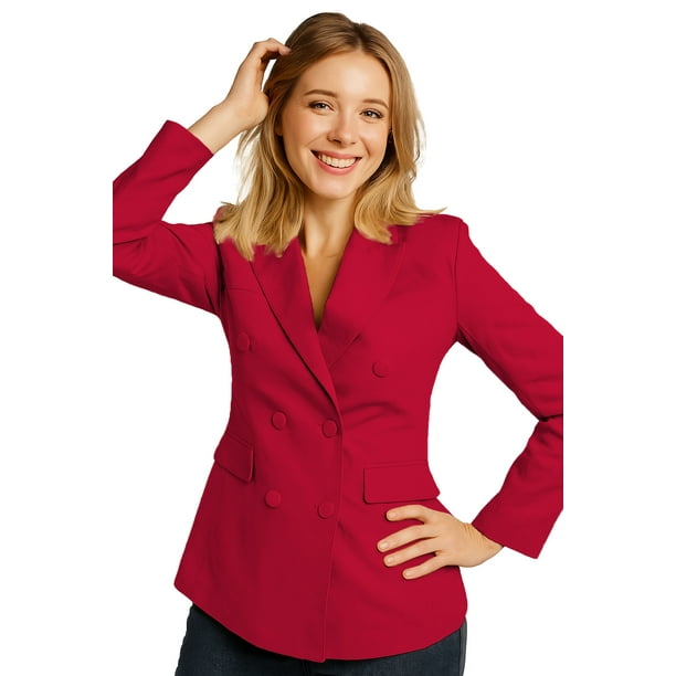 Saco elegante de Mujer Versatil Rojo Extra Grande