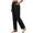 Black, variant on Cuteduck Women's Versatile Stretchy Waist Slacks for Women, Casual Straight Leg Pants with Slant Pockets S-2XL