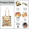 thumbnail image 5 of Watercolor Butterfly Floral Canvas Tote Bag – Romantic Nature-Inspired Reusable Cotton Shopping Bag with Artistic Fantasy Garden & Starry Sky Design for Women, Teens, Aesthetic Gift Lovers, 5 of 7