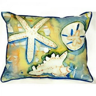 Betsy Drake ZP603 Beach Treasures Indoor & Outdoor Throw Pillow- 20 x 24 in.