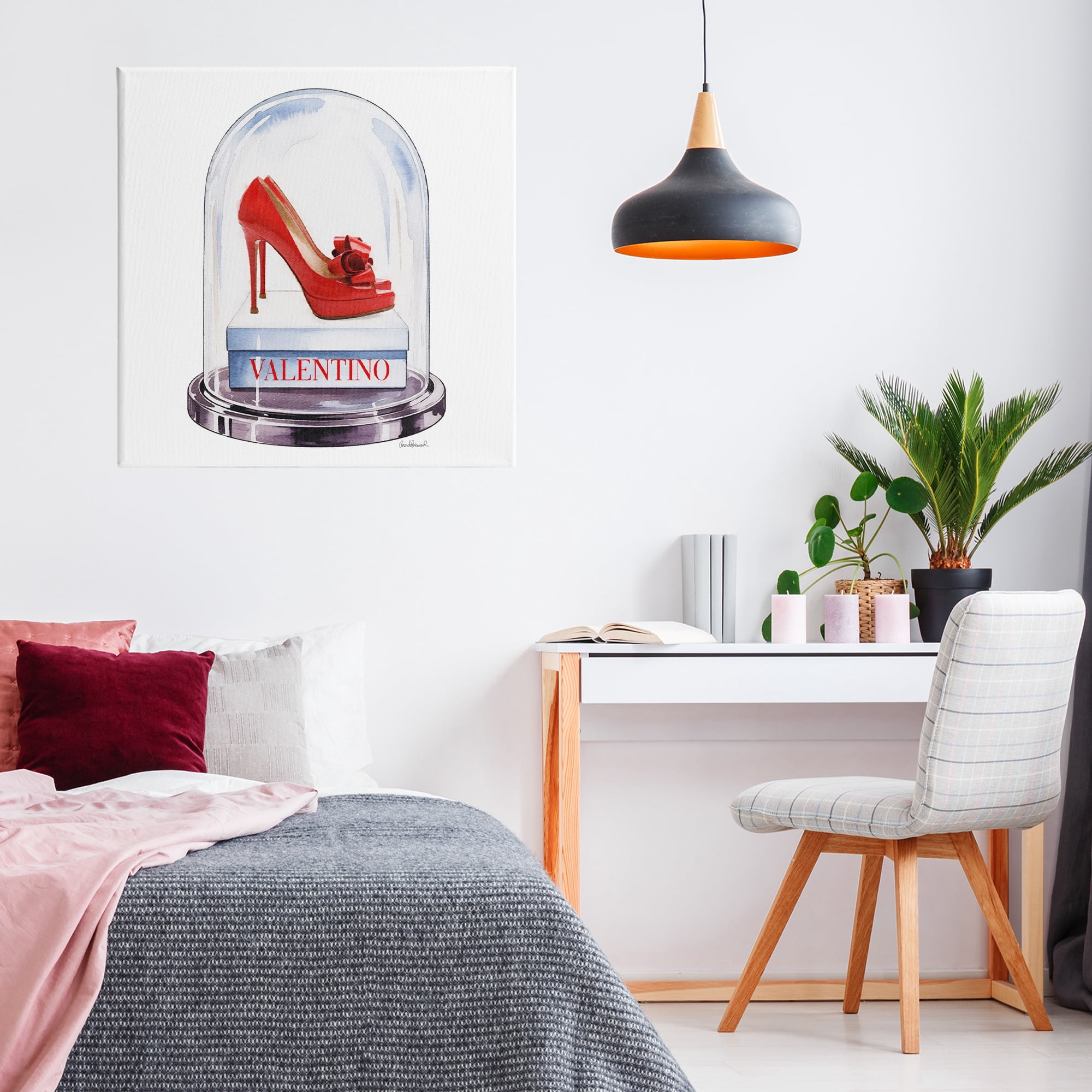 Stupell Industries Red Heels in Bell Jar Canvas Wall Art, design by Amanda Greenwood