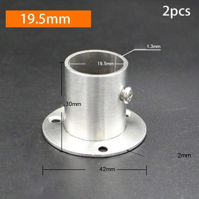 Support de Tringle à Vêtements en Acier Inoxydable pour Armoire 2 Pcs