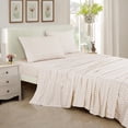 thumbnail image 2 of 7-Piece Floral Comforter Set, Soft Elegant Bed in a Bag with Comforter, Pink Purple White Flower Print, Lightweight All-Season Bedding King Size, 2 of 9