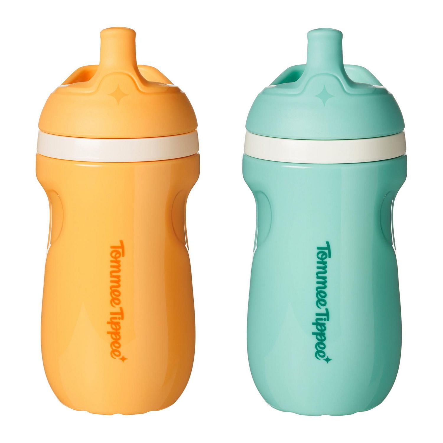 Biberon isolé Tommee Tippee Sportee, 266 ml (9 oz), 12 mois et plus, Rose et Menthe TT 2X INS SPORTY SPOUT 9OZ PK BL