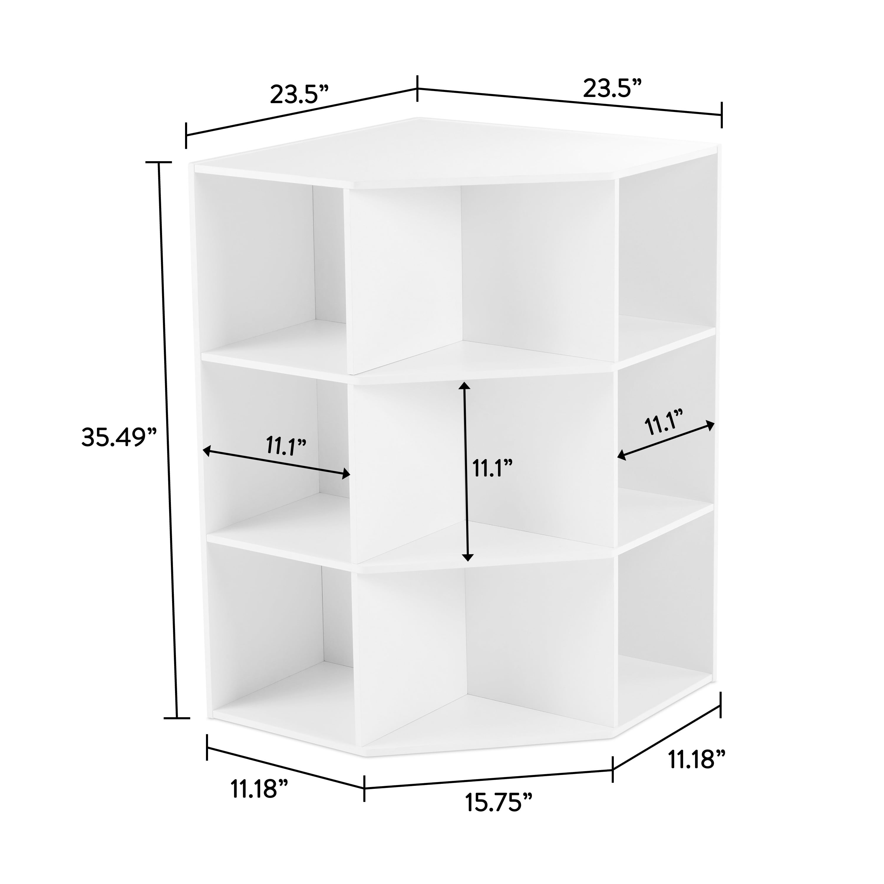 Mainstays Corner Cube Storage Organizer, White