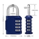 thumbnail image 4 of Combination Locker Padlock,4 Digit Coded Padlock,Gym Lock(Blue), 4 of 5
