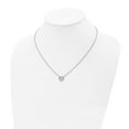 thumbnail image 4 of Stainless Steel Cable Necklace with Pendants Chain Chisel Polished CZ Open Heart on a 18 inch 10.5 mm, 4 of 5