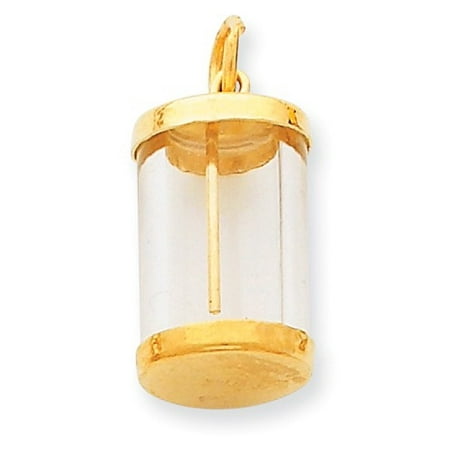 14k Yellow Gold Fillable Capsule Charm