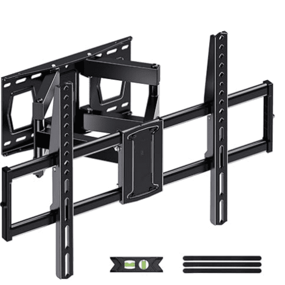 Full Motion TV Wall Mount for 37-85 Inch TVs Mounts Up to 132lbs, Fit 16" Wood Stud, Max VESA 600x400mm, Swivel and Tilt Articulating Wall Mount TV Bracket,Fit Most 55 65 70 75 inch TVs
