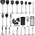 thumbnail image 3 of Kitchen Utensil Set-Silicone Cooking Utensils-33 Kitchen Gadgets & Spoons for Nonstick Cookware-Silicone and Stainless Steel Spatula Set-Best Kitchen Tools, Useful Pots and Pans Accessories, 3 of 7