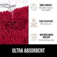 thumbnail image 4 of Alfombra de baño Gorilla Grip, gruesa, suave y absorbente, roja, 4 of 9