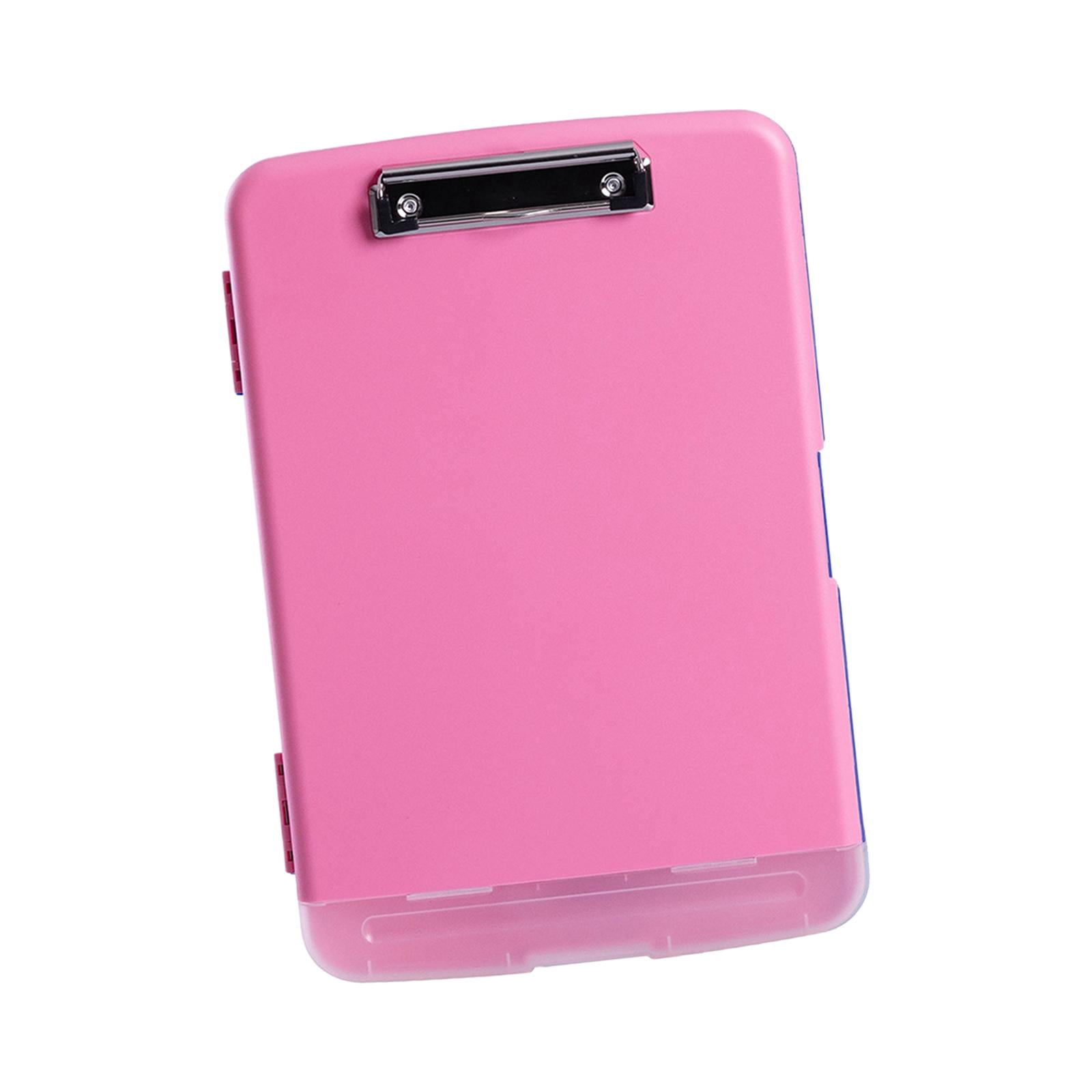 SunniMix Clipboard with Storage Folder with Pen Holder, Dustproof, High Capacity, Nursing pink
