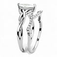 thumbnail image 3 of Women's Ring Engagement Wedding Marquise Set Stainless Steel Ring with AAA Grade CZ in Clear, 3 of 4
