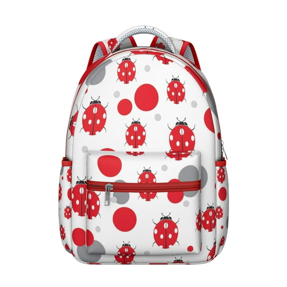 Modern Ladybug Design Backpack - Durable Waterproof School Bag, Spacious Laptop Backpack for Women & Teens Perfect for College & Office Use