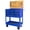 Blue 944, variant on 3 Drawer Multifunctional Tool Cart with Wheels and Steel Top, Lockable Rolling Workbench for Garage Workshop, Black & Red, 35.43x17.83x37.6 inch